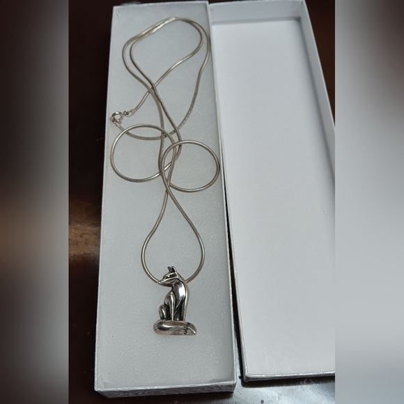 Kabana 925 Silver Fox Pendant Necklace - Picture 3 of 7